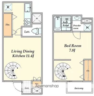 四谷アパートメント【1階】の間取り
