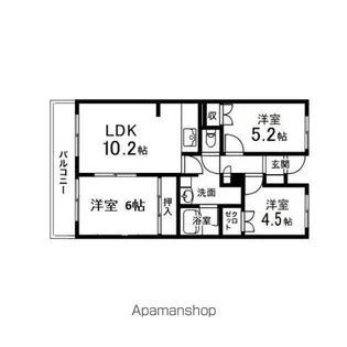 グランドール泉中央Ⅱ【1階】の間取り