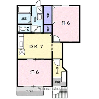 グリーンコーポ・A【1階】の間取り