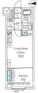 STANDZ柿の木坂【2階】の間取り
