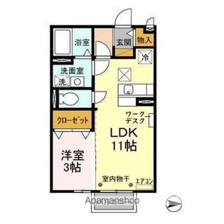 ベルウッド【1階】の間取り