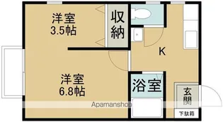 ハートナーハウスE【2階】の間取り