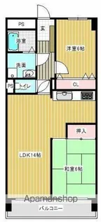日神パレステージ宮崎【6階】の間取り