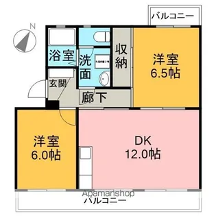 ミナミハイツ【301号室】の間取り
