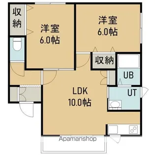 クロフォード21(クロスフォードニジュウイチ)【102号室】の間取り