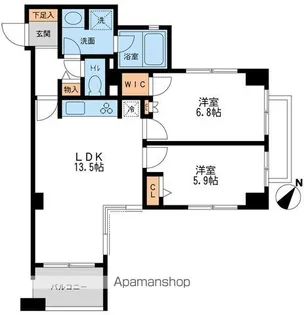 CASSIA横濱ガーデン山【2階】の間取り