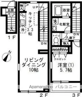 サンハイツもえぎ【2階】の間取り
