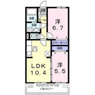 N.ウェストコート【1階】の間取り