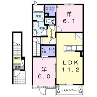 ソレイユⅤ【2階】の間取り