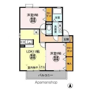 ヴィクトワール AB【2階】の間取り