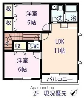 パークサイド高須【202号室】の間取り