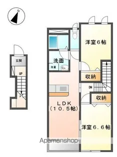 カーサ フェリーチェ【2階】の間取り