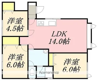 ハイツサワダ桔梗【2階】の間取り