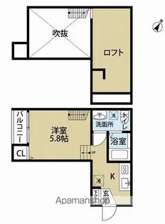 メルヴェーユ唐原【1階】の間取り
