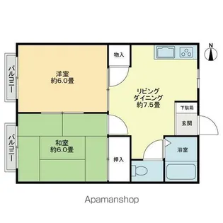 フォブール円座【1階】の間取り