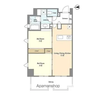 リバーレ麻布十番【5階】の間取り