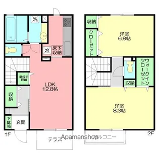 MAISONETTEコウリョウ鎌倉山【紫陽花号室】の間取り