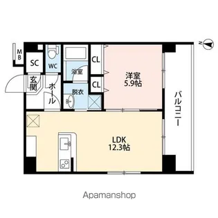 新潟県新潟市中央区紫竹山2丁目【マンション】の間取り