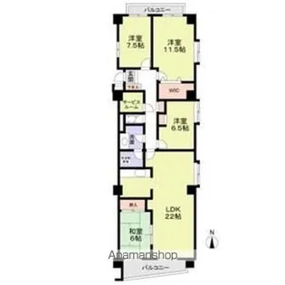 ビラ園生【3階】の間取り