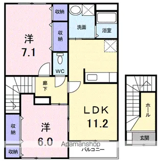 ブロッサムⅠ【2階】の間取り