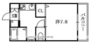 八幡シャーメゾン1番館【2階】の間取り