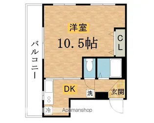 シャンブル天神町【2階】の間取り
