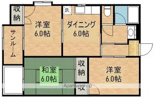 ブラウンハウス【3階】の間取り