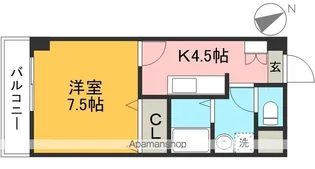 スカイブルー潮江【3階】の間取り