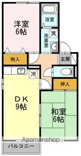 セジュールHAMA A棟【2階】の間取り