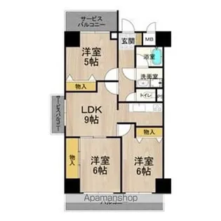 パークモダン住之江公園【8階】の間取り