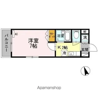ヒルズ吉祥寺【1階】の間取り