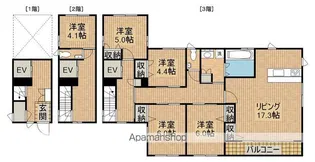 アリシア イン 西池【301号室】の間取り