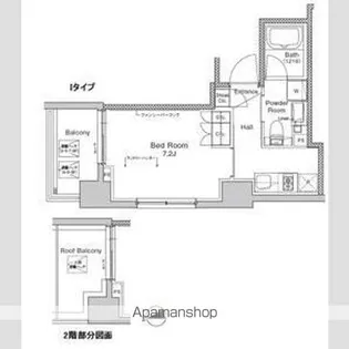 プラウドフラット門前仲町Ⅴ【2階】の間取り