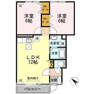 ゆがふテラスI【1階】の間取り
