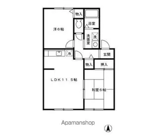 プリエ豊町 C【1階】の間取り