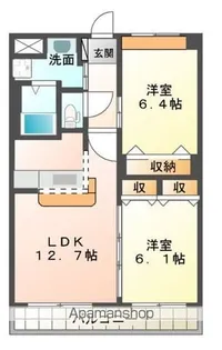 ソルグラシア【2階】の間取り