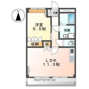 プラネットスクエア【202号室】の間取り