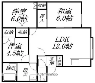 ルミネ七重浜【201号室】の間取り