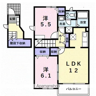 シエブロン Ⅰ【2階】の間取り