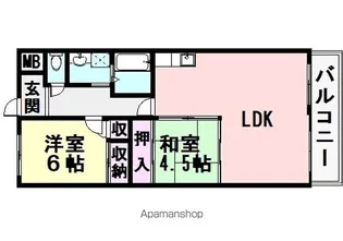 ローヤルシャトー立花【502号室】の間取り