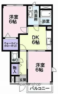 フォンテーヌ・パレⅡ【1階】の間取り