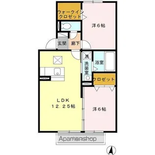 ガーデン スクエア B【1階】の間取り