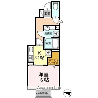 アカイユII【103号室】の間取り