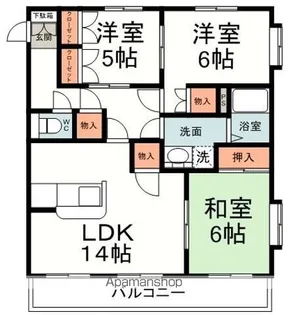 ハイム瑞光【301号室】の間取り