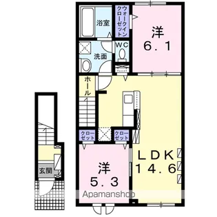 コスターリング【2階】の間取り