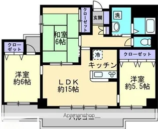 ストーンレイク子の浜【B603号室】の間取り