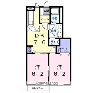 プランドールⅠ【1階】の間取り
