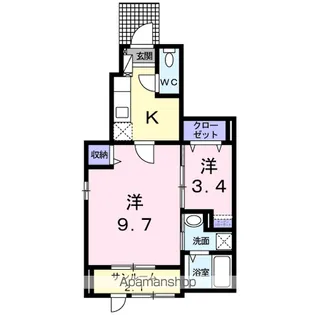 シェーネ【104号室】の間取り