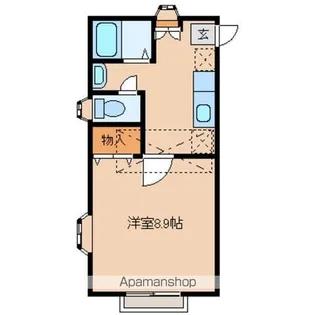 クレセール蒲町弐番館【201号室】の間取り