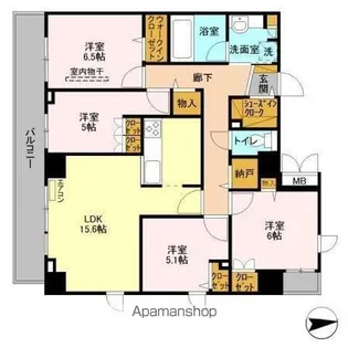アヴェニール柏の葉【7階】の間取り